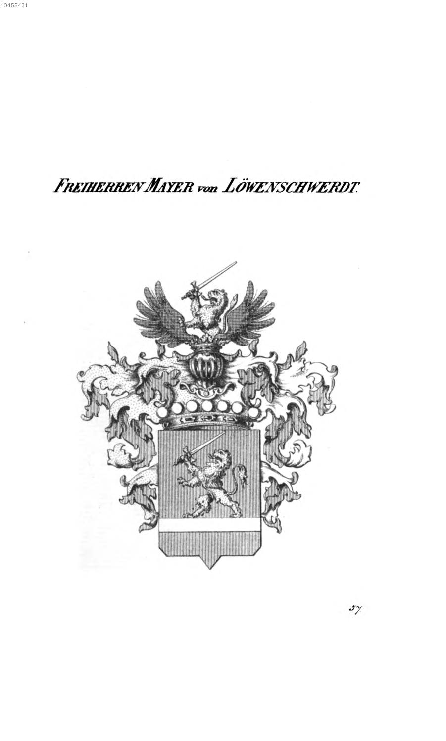 Mayer von Löwenschwerdt — Tyroff オーストリア君主国紋章集の原図