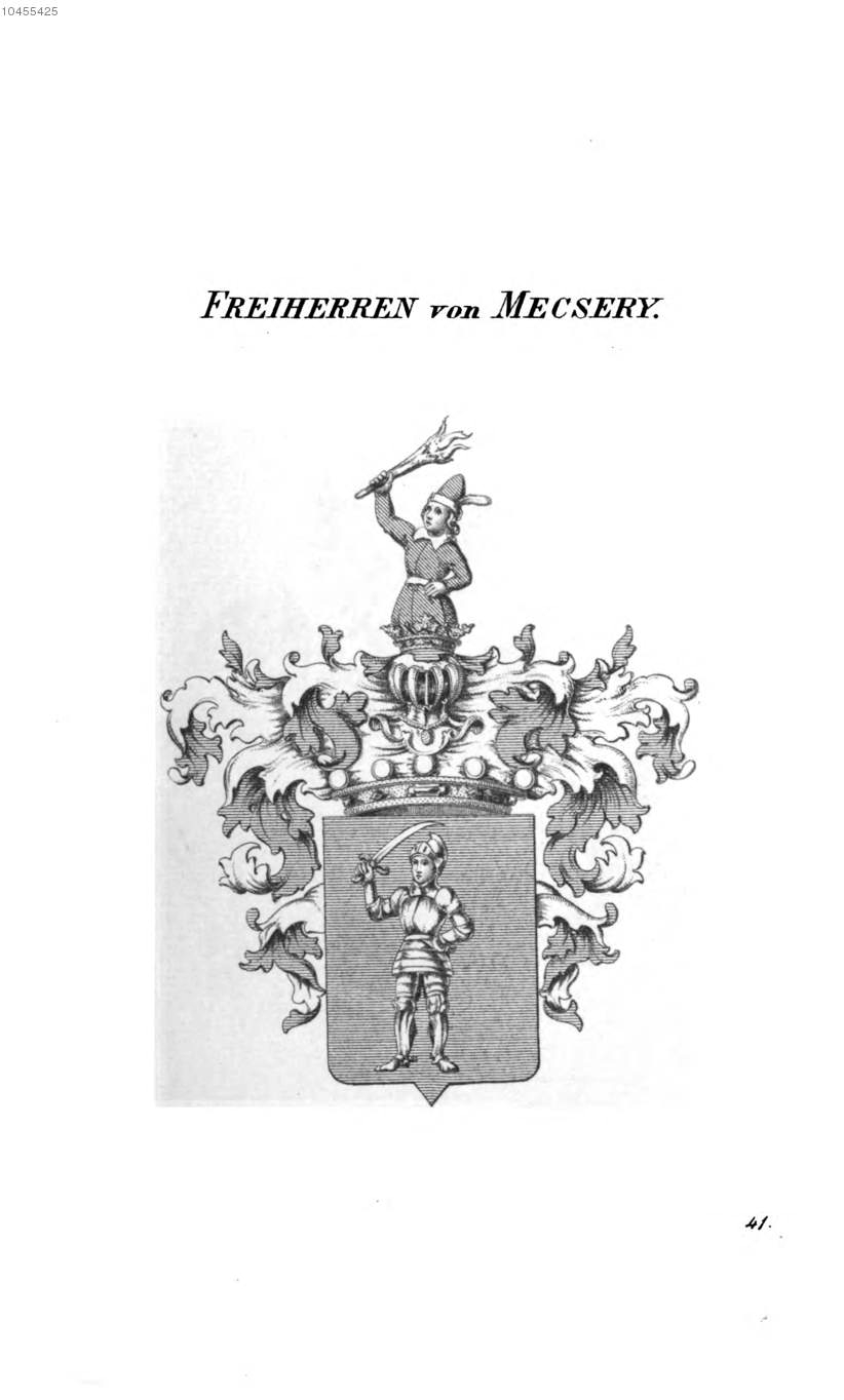 Mecsery — Tyroff オーストリア君主国紋章集の原図