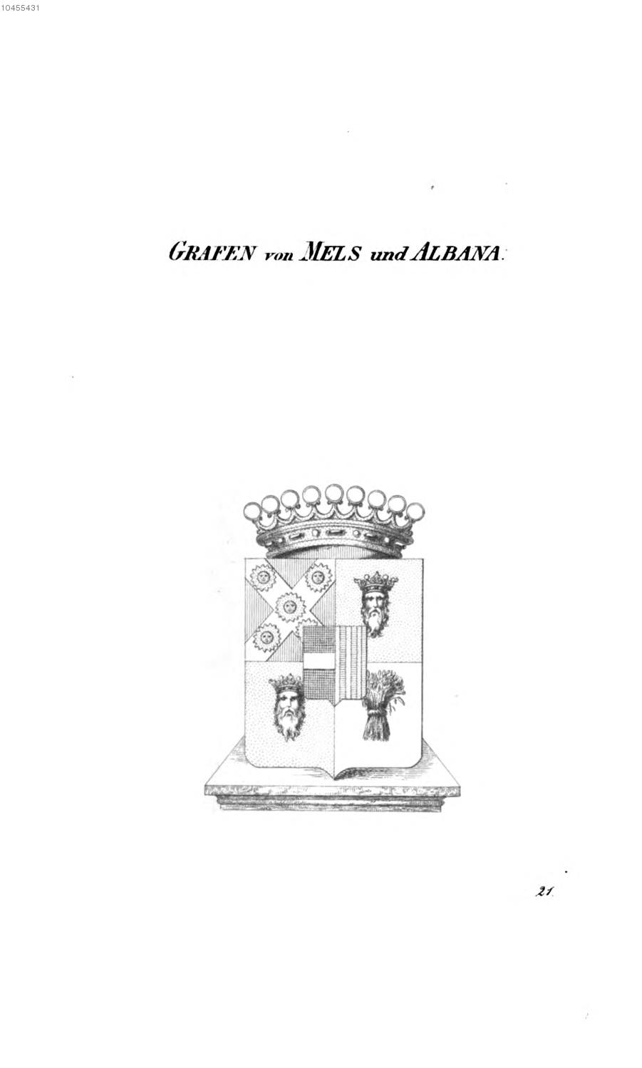 Mels und Albana — Tyroff オーストリア君主国紋章集の原図
