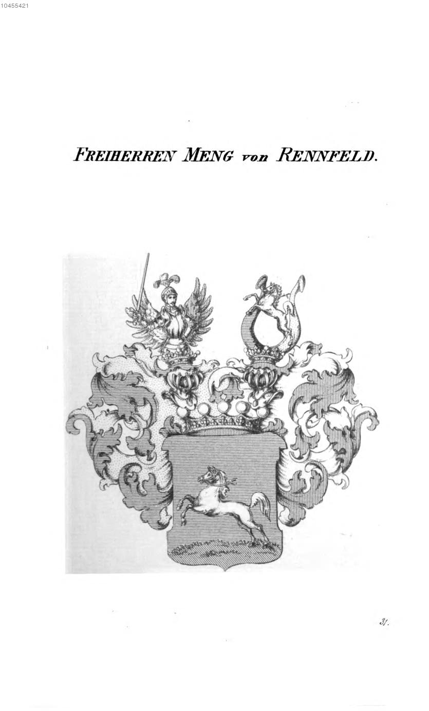 Meng von Rennfeld — Tyroff オーストリア君主国紋章集の原図