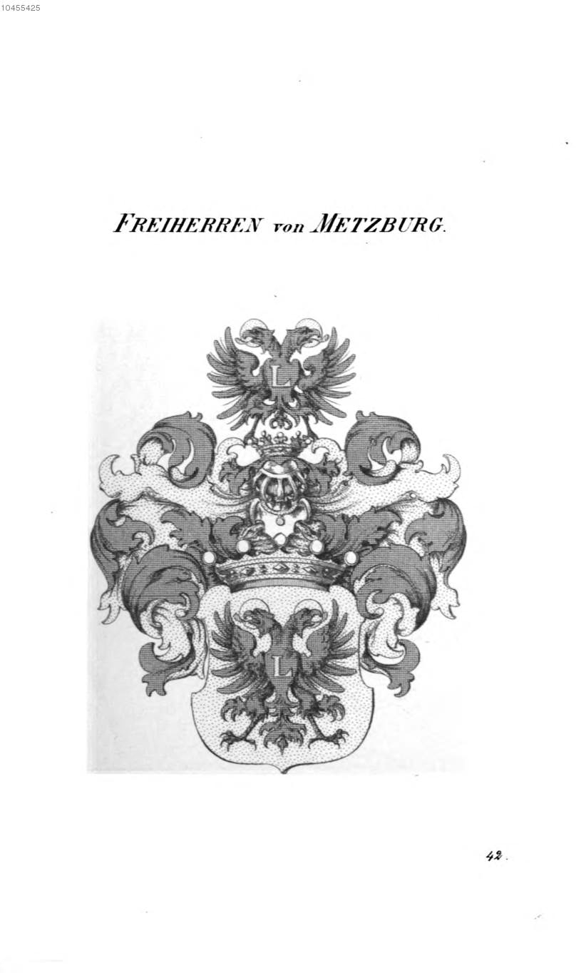 Metzburg — Tyroff オーストリア君主国紋章集の原図
