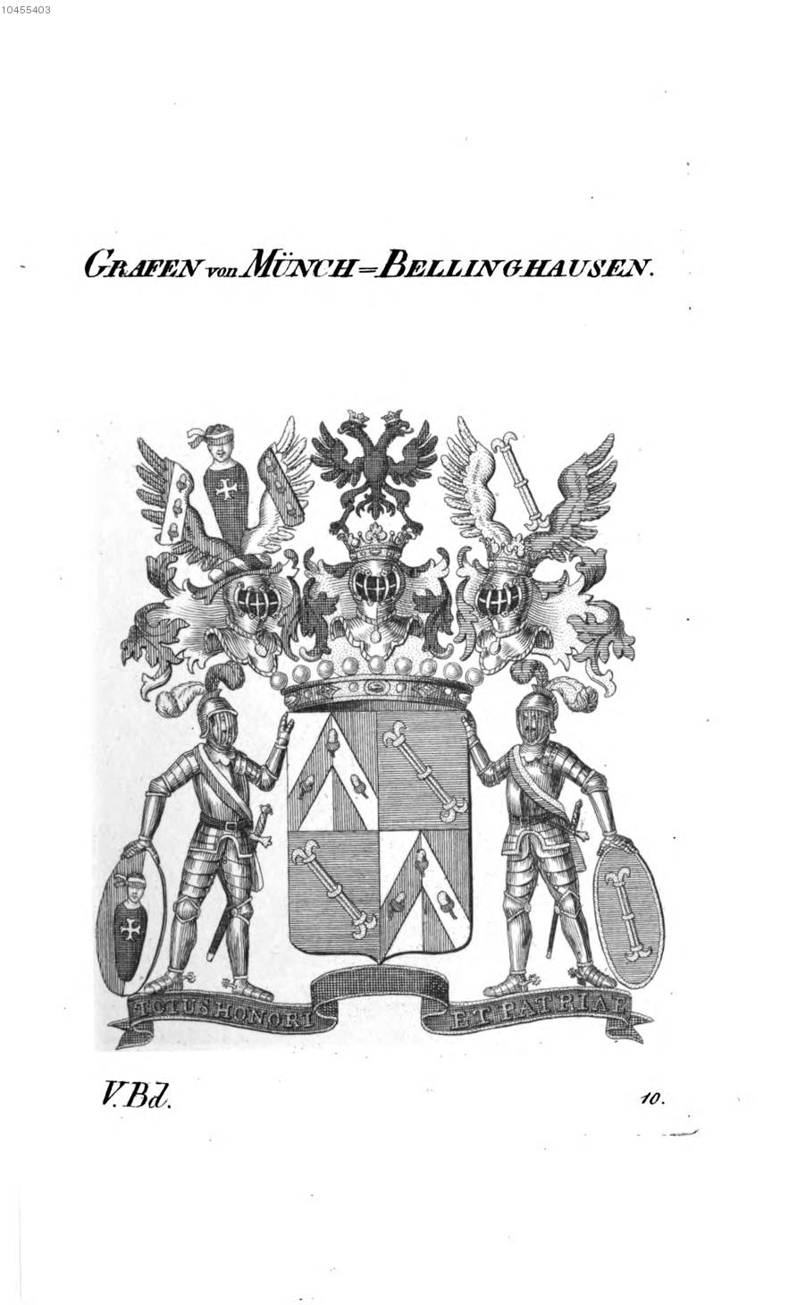 Münch Bellinghausen — Tyroff オーストリア君主国紋章集の原図
