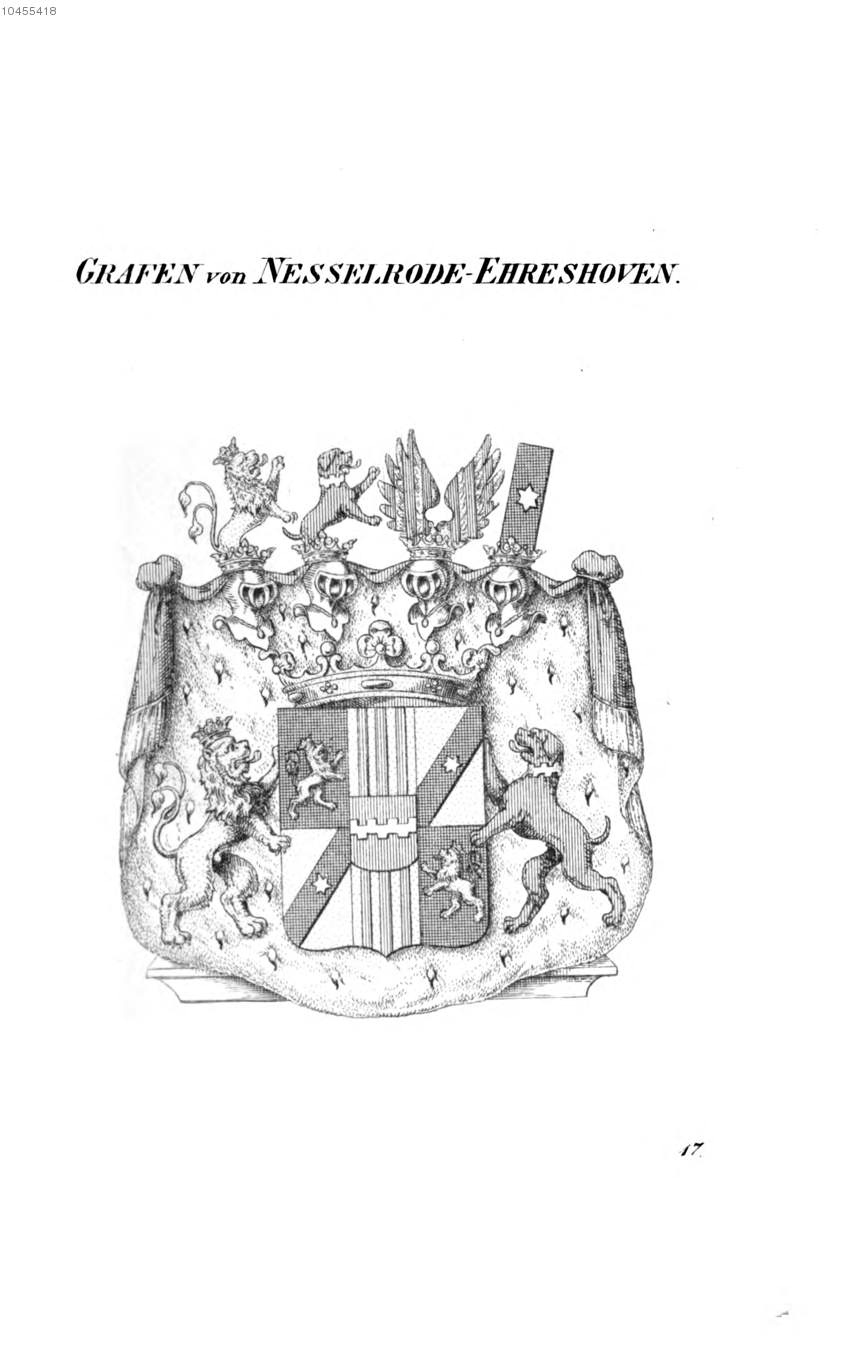 Nesselrode Ehreshoven — Tyroff オーストリア君主国紋章集の原図