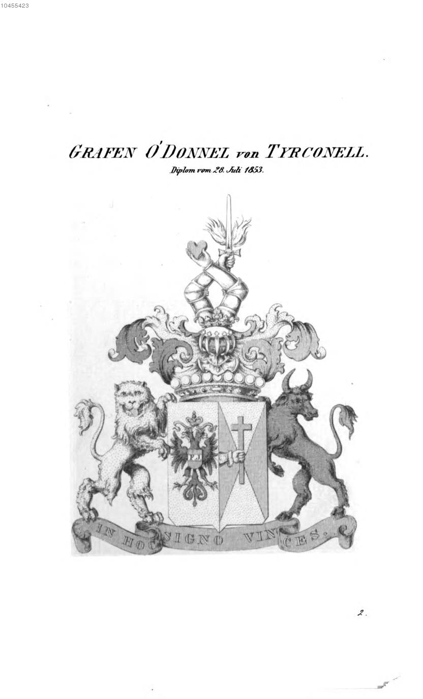 O'Donnel von Tyrconell — Tyroff オーストリア君主国紋章集の原図