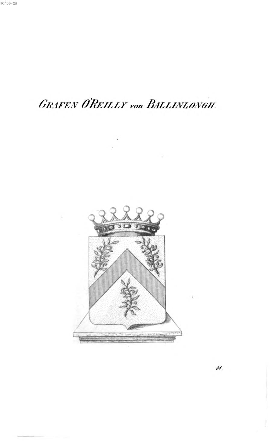 O'Reilly von Ballinlongh 3 — Tyroff オーストリア君主国紋章集の原図