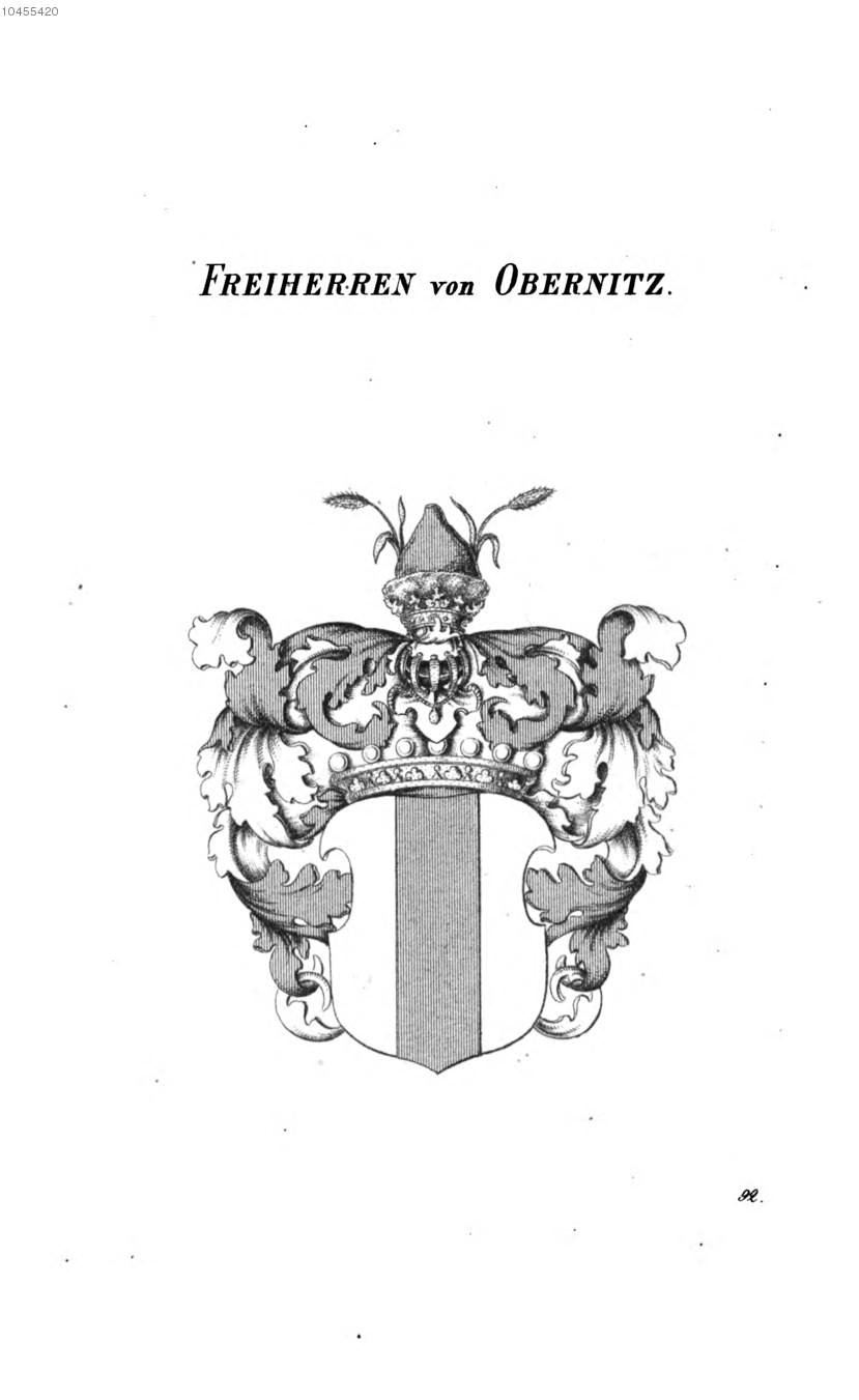 Obernitz — Tyroff オーストリア君主国紋章集の原図