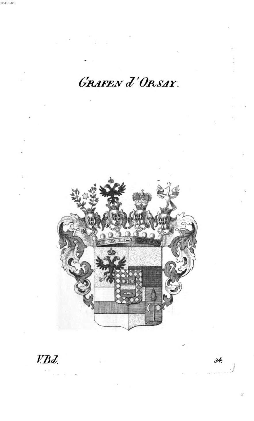Orsay D'orsay — Tyroff オーストリア君主国紋章集の原図