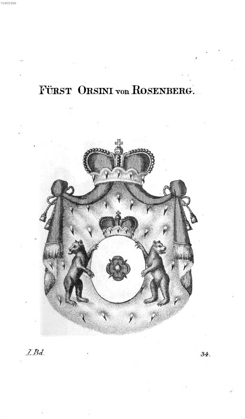 Orsini von Rosenberg — Tyroff オーストリア君主国紋章集の原図