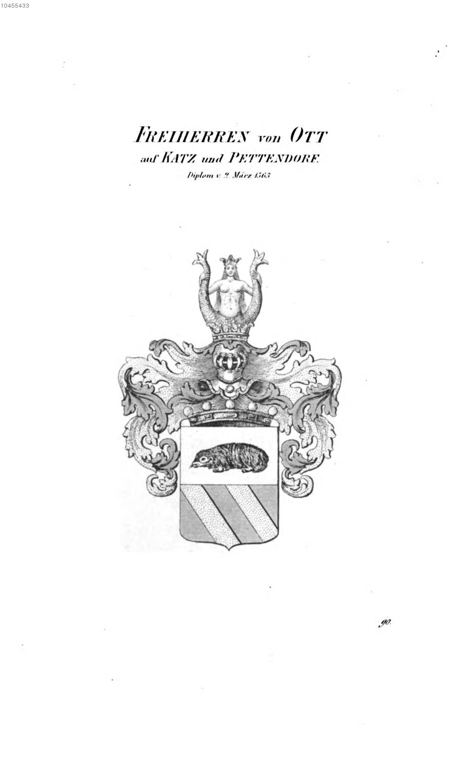 Ott auf Katz und Pettendorf — Tyroff オーストリア君主国紋章集の原図