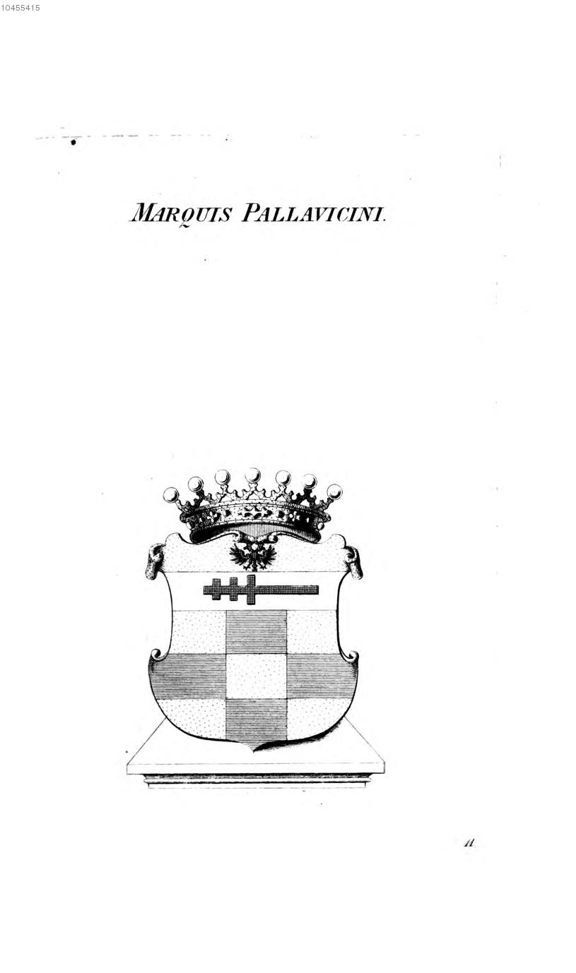Pallavicini — Tyroff オーストリア君主国紋章集の原図