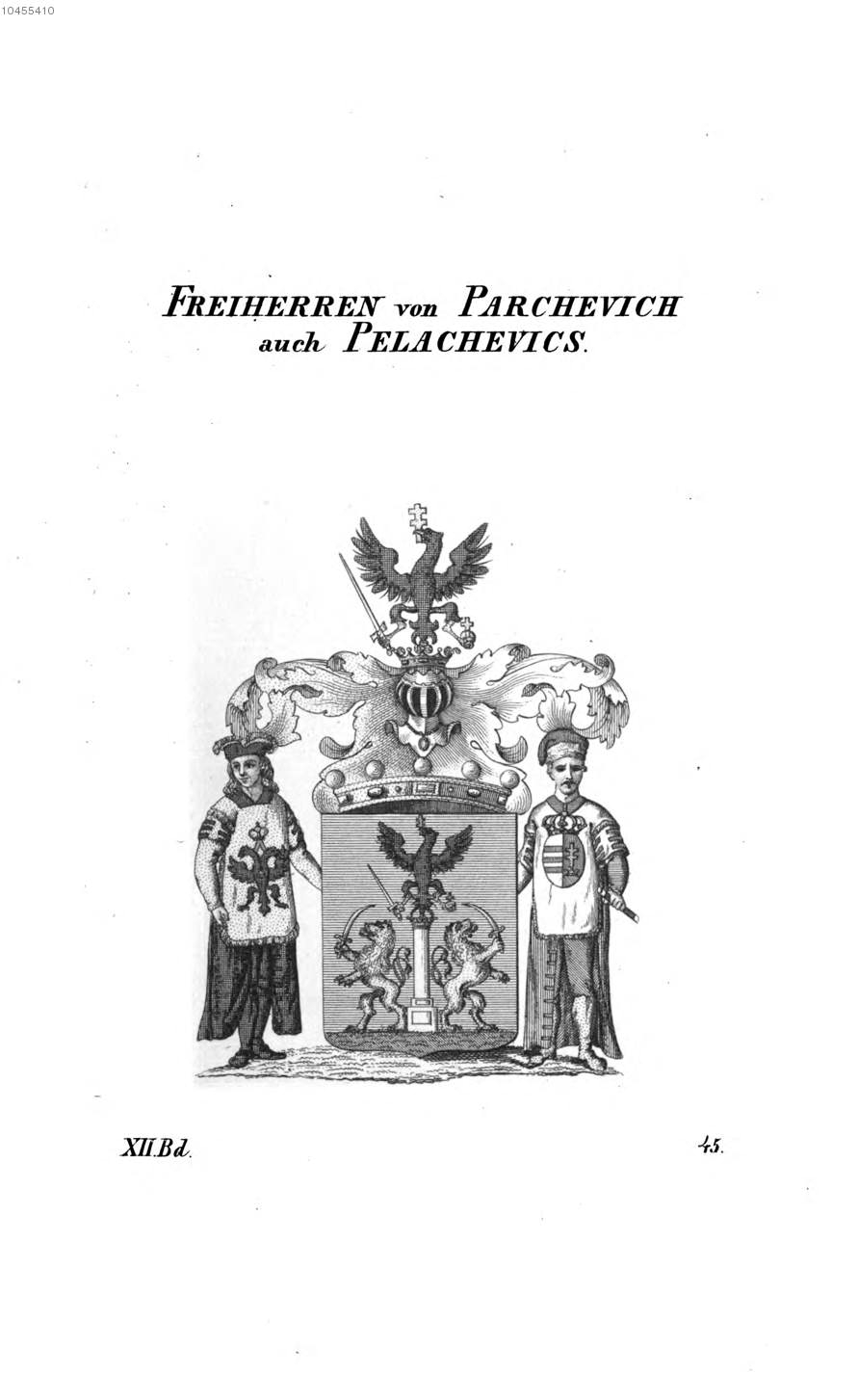 Parchevich Pelachevics — Tyroff オーストリア君主国紋章集の原図