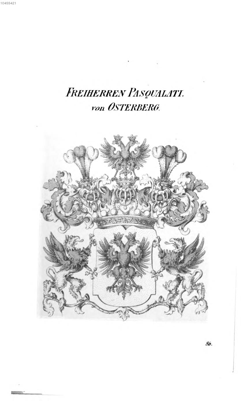 Pasqualati von Osterberg 2 — Tyroff オーストリア君主国紋章集の原図