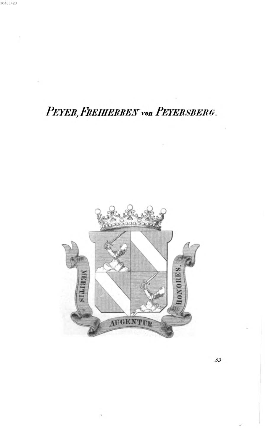 Peyer von Peyersberg 3 — Tyroff オーストリア君主国紋章集の原図