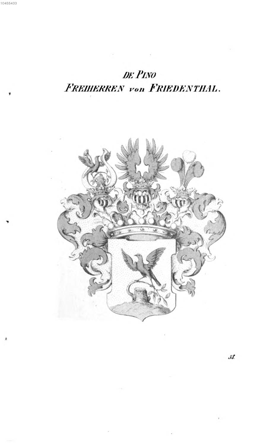 Pino de Pino Frhr von Friedenthal — Tyroff オーストリア君主国紋章集の原図