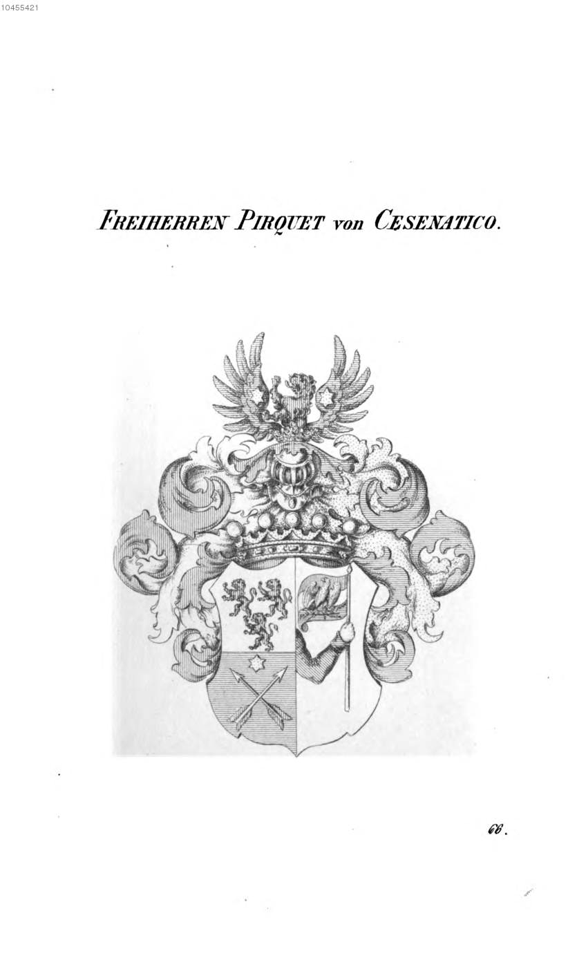 Pirquet von Cesenatico 2 — Tyroff オーストリア君主国紋章集の原図