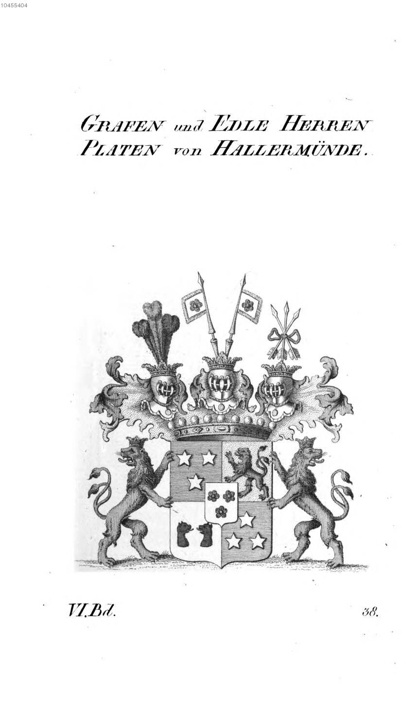 Platen von Hallermünde — Tyroff オーストリア君主国紋章集の原図