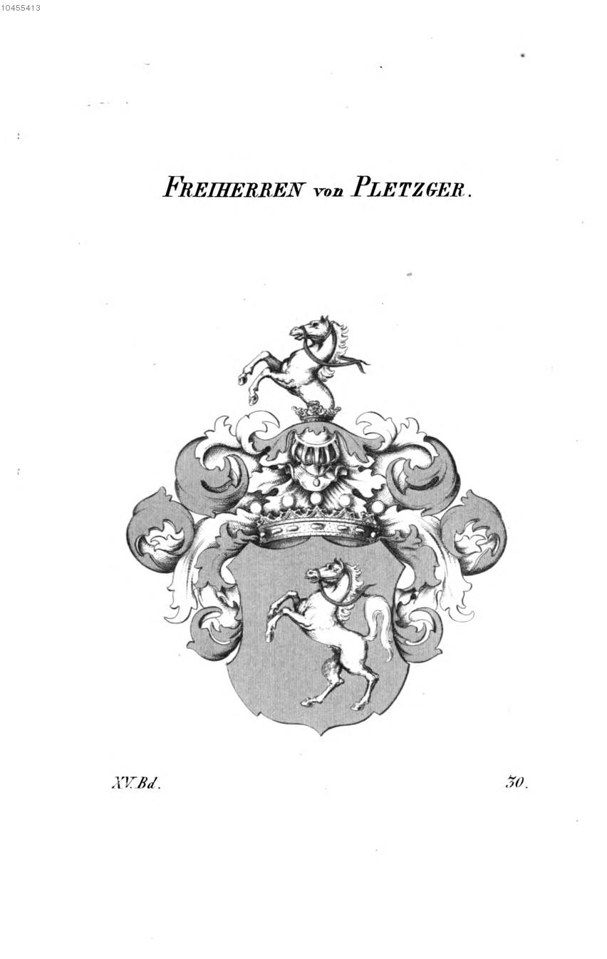 Pletzger — Tyroff オーストリア君主国紋章集の原図