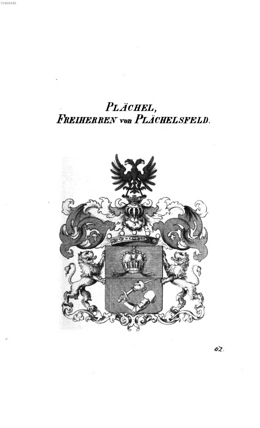 Plächel von Plächelsfeld 2 — Tyroff オーストリア君主国紋章集の原図