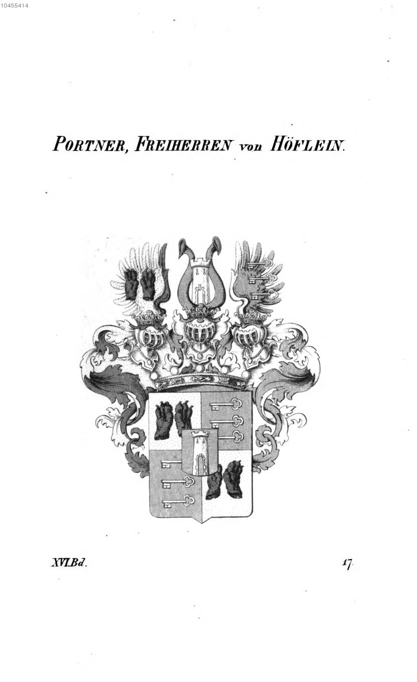 Portner von Höflein 2 — Tyroff オーストリア君主国紋章集の原図