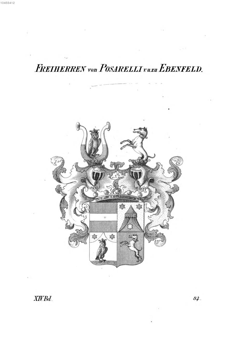 Posarelli V und Z Ebenfeld — Tyroff オーストリア君主国紋章集の原図