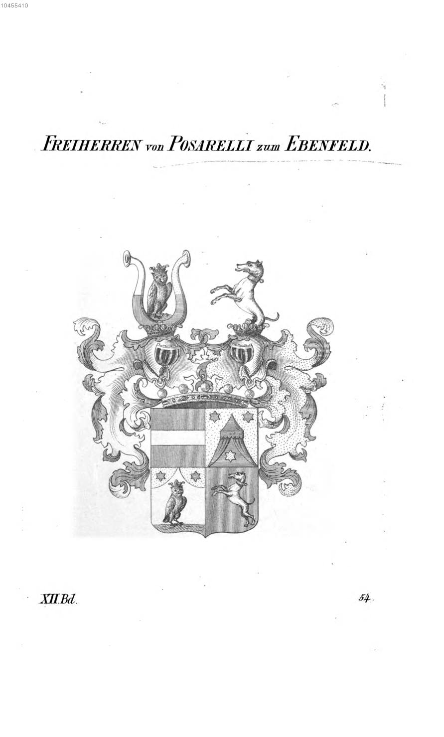 Posarelli Zum Ebenfeld — Tyroff オーストリア君主国紋章集の原図