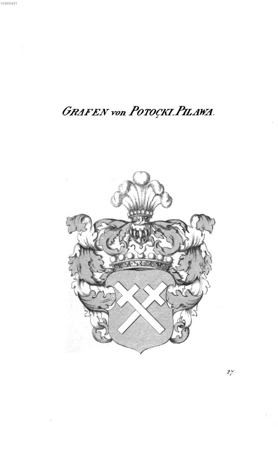 Potocki Pilawa — Tyroff オーストリア君主国紋章集の原図