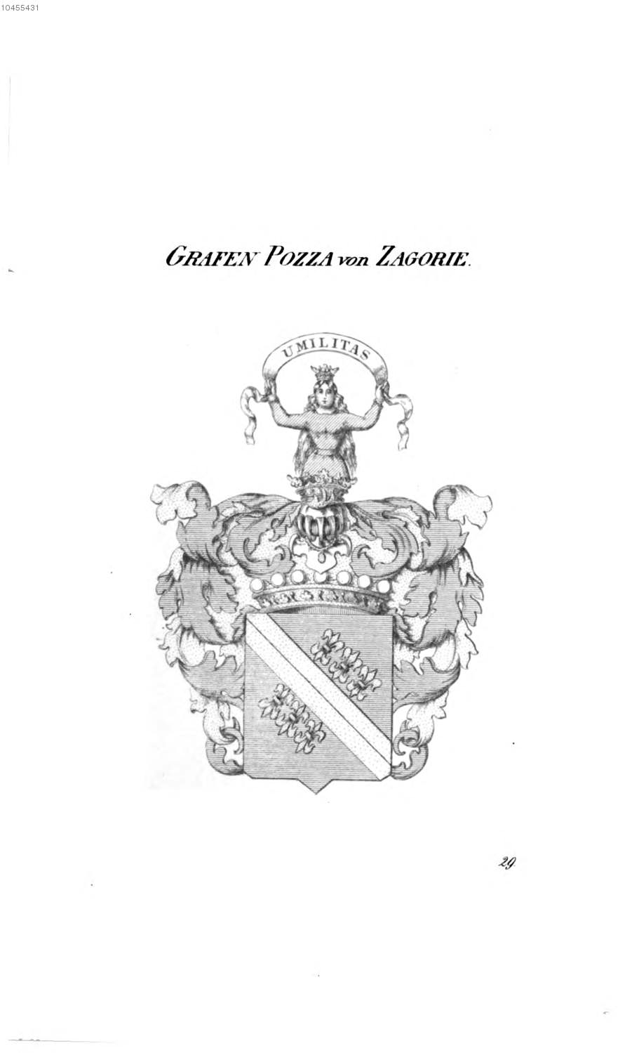 Pozza von Zagorie — Tyroff オーストリア君主国紋章集の原図