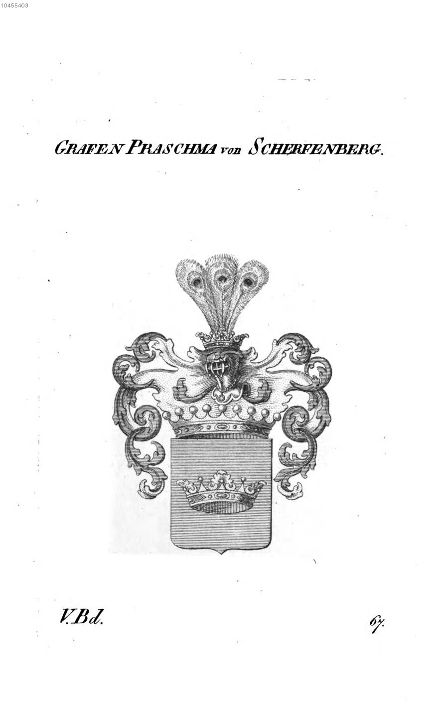 Praschma von Scherfenberg — Tyroff オーストリア君主国紋章集の原図