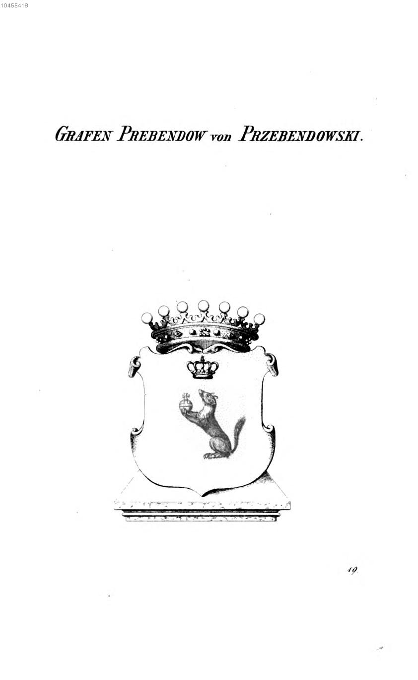 Prebendow von Przebendowski — Tyroff オーストリア君主国紋章集の原図