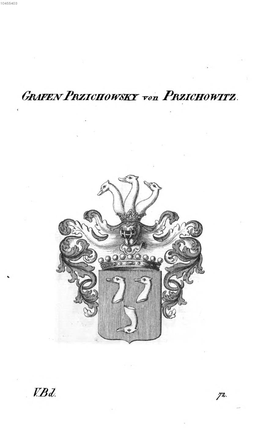 Przichowsky von Przichowitz — Tyroff オーストリア君主国紋章集の原図