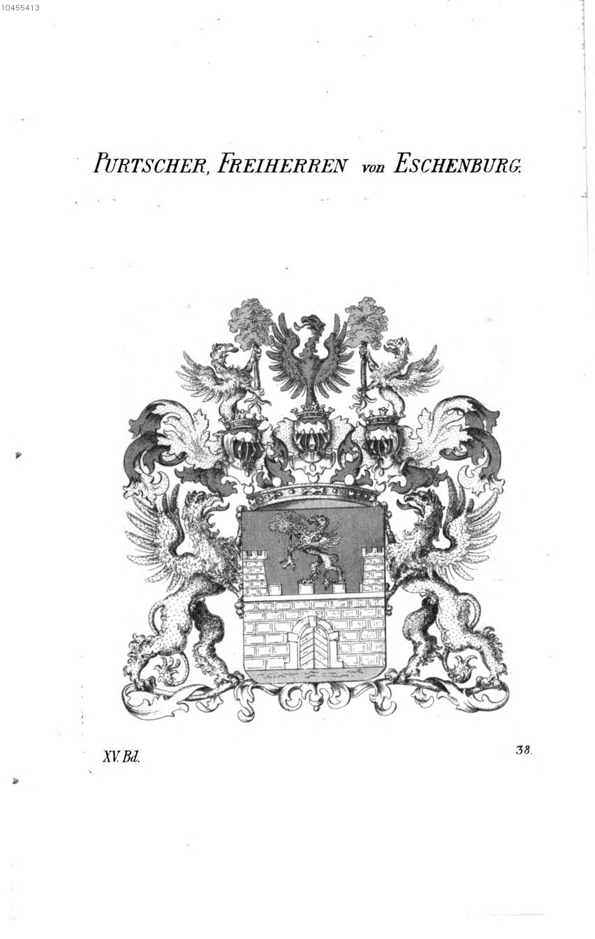 Purtscher von Eschenburg — Tyroff オーストリア君主国紋章集の原図