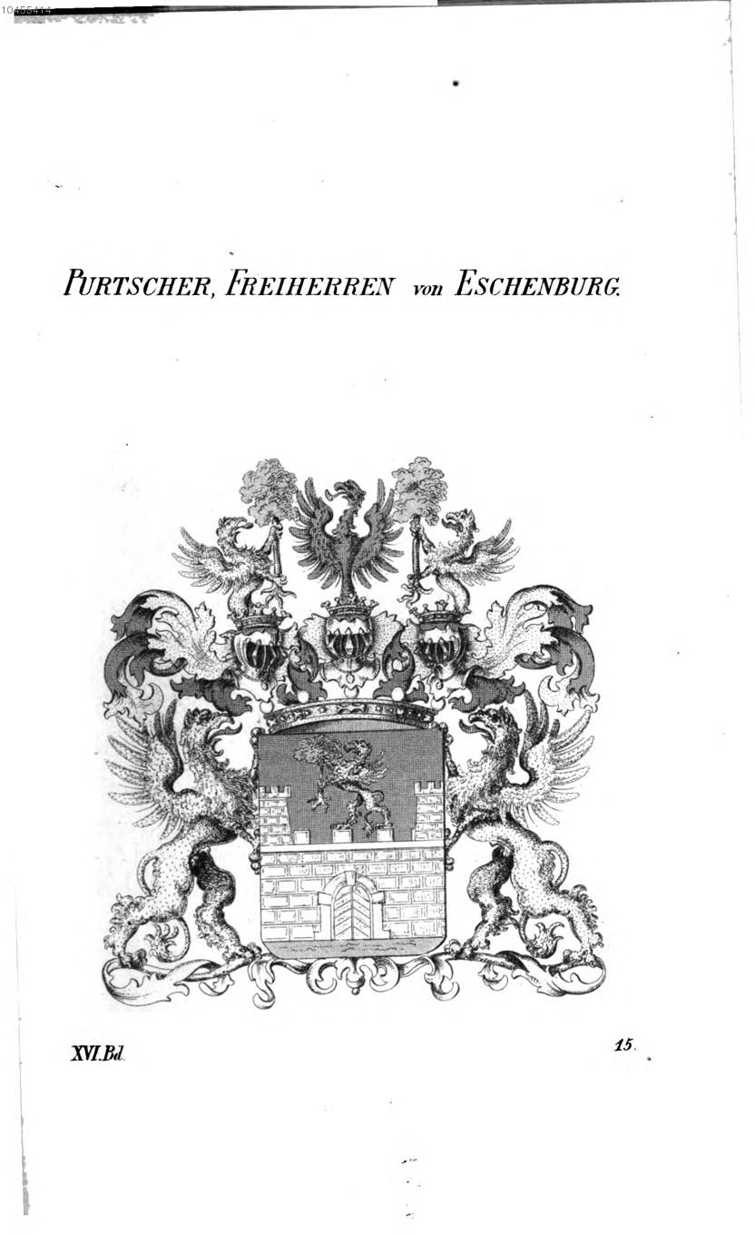 Purtscher von Eschenburg 2 — Tyroff オーストリア君主国紋章集の原図