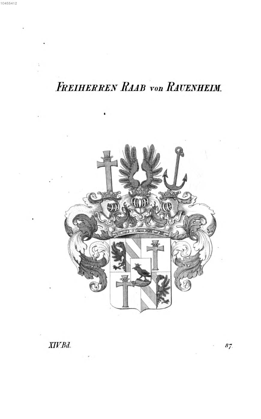 Raab von Rauenheim — Tyroff オーストリア君主国紋章集の原図