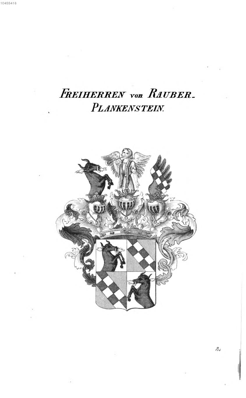 Rauber Plankenstein — Tyroff オーストリア君主国紋章集の原図