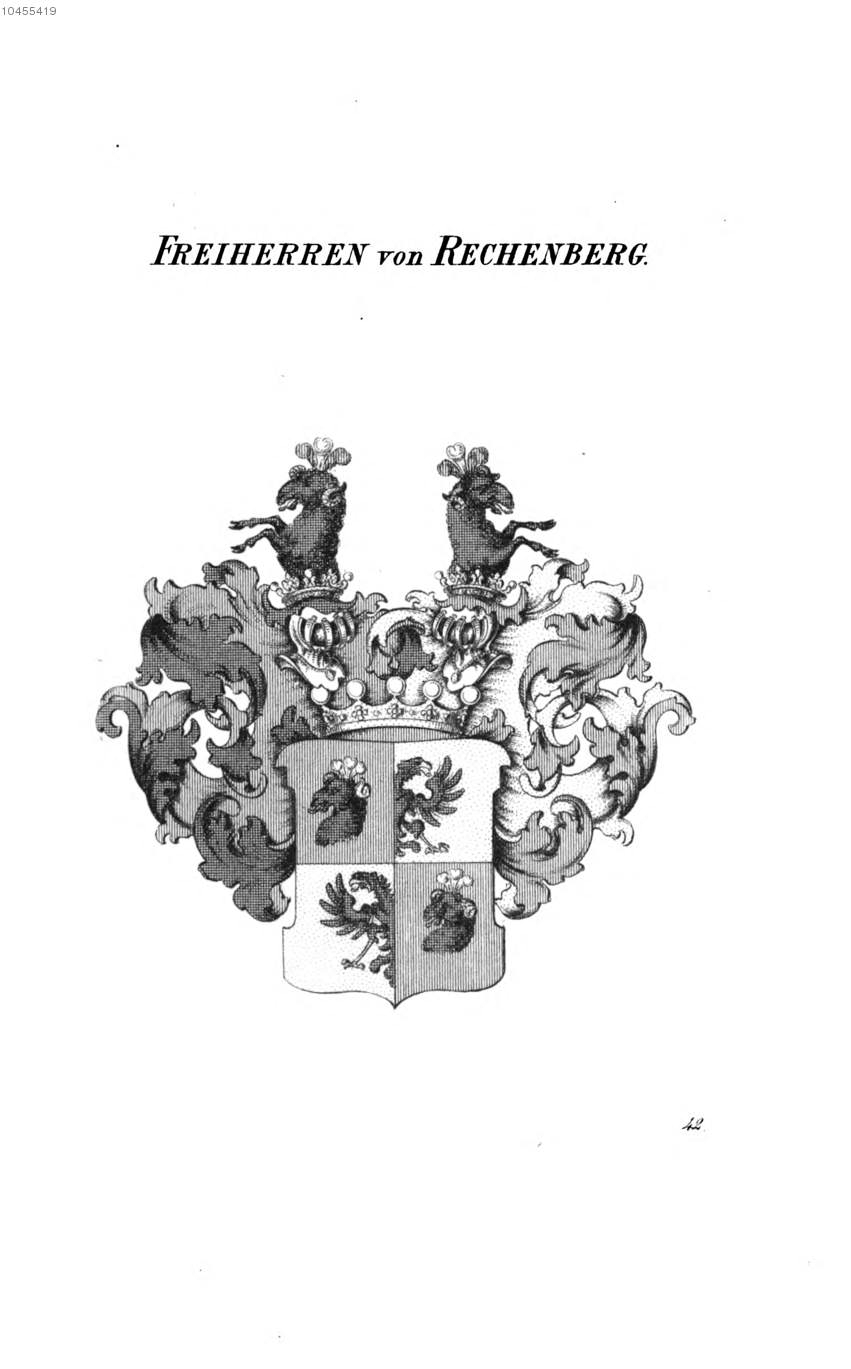 Rechenberg 2 — Tyroff オーストリア君主国紋章集の原図