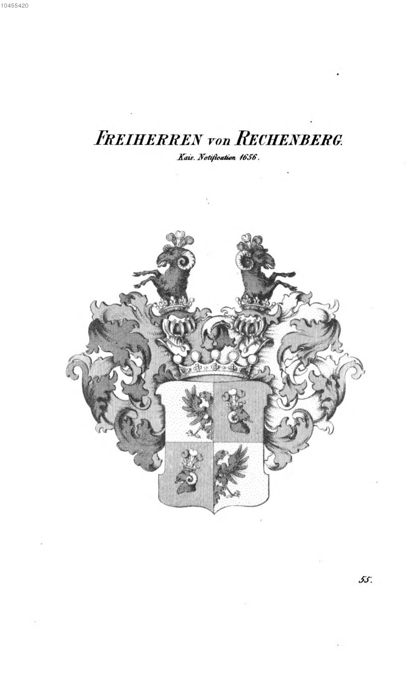 Rechenberg 3 — Tyroff オーストリア君主国紋章集の原図