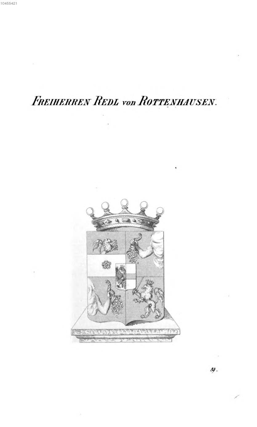 Redl von Rottenhausen 2 — Tyroff オーストリア君主国紋章集の原図