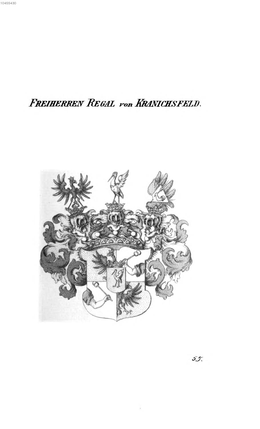 Regal von Kranichsfeld 2 — Tyroff オーストリア君主国紋章集の原図
