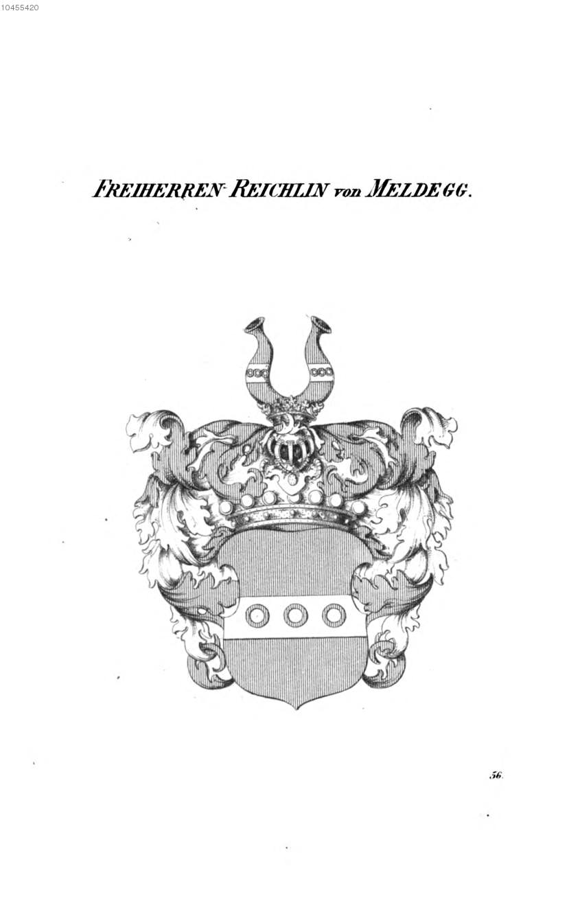 Reichlin von Meldegg — Tyroff オーストリア君主国紋章集の原図