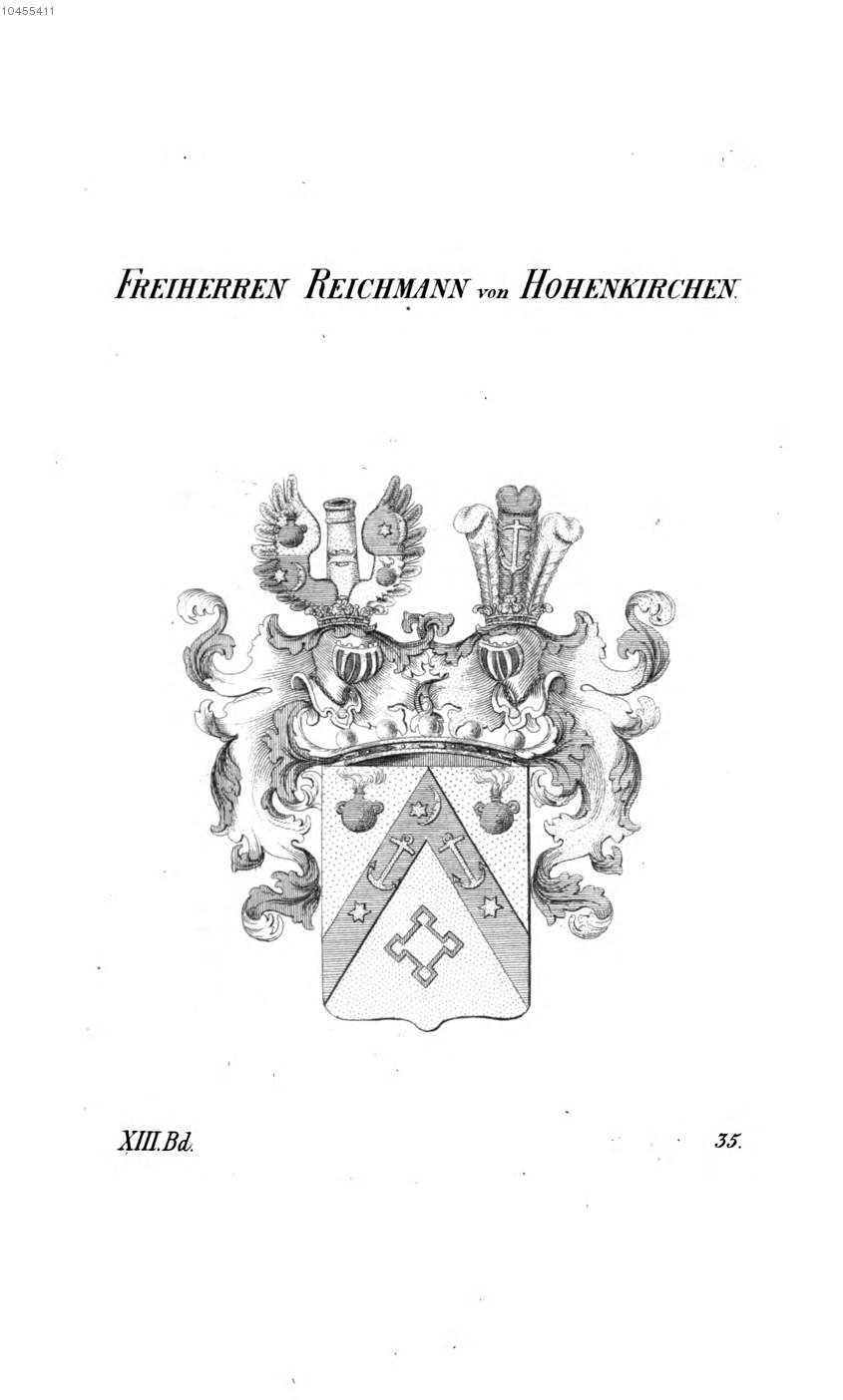 Reichmann von Hohenkirchen — Tyroff オーストリア君主国紋章集の原図