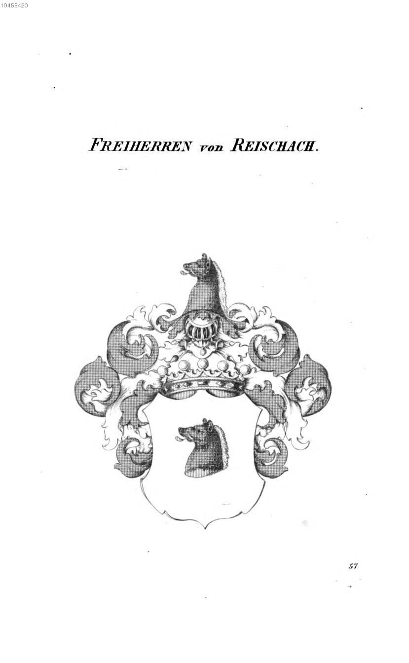 Reischach 2 — Tyroff オーストリア君主国紋章集の原図