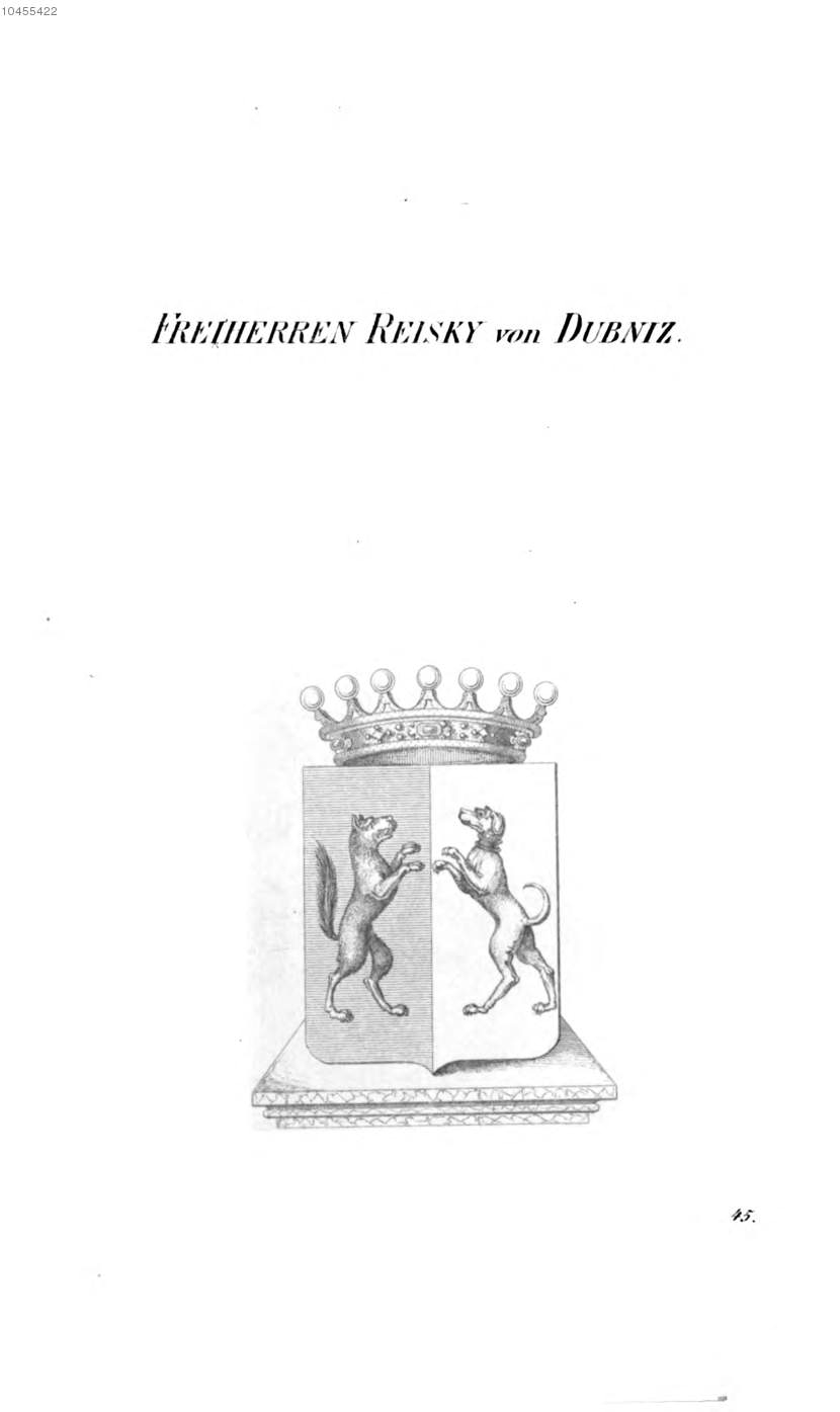 Reisky von Dubniz 2 — Tyroff オーストリア君主国紋章集の原図