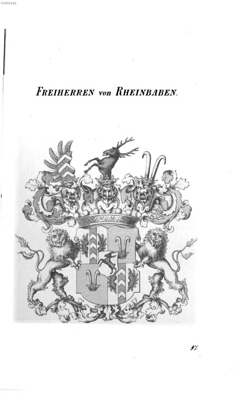 Rheinbaben — Tyroff オーストリア君主国紋章集の原図