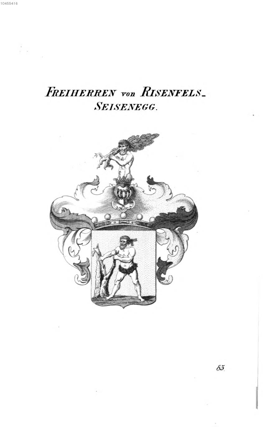 Risenfels Seisenegg — Tyroff オーストリア君主国紋章集の原図