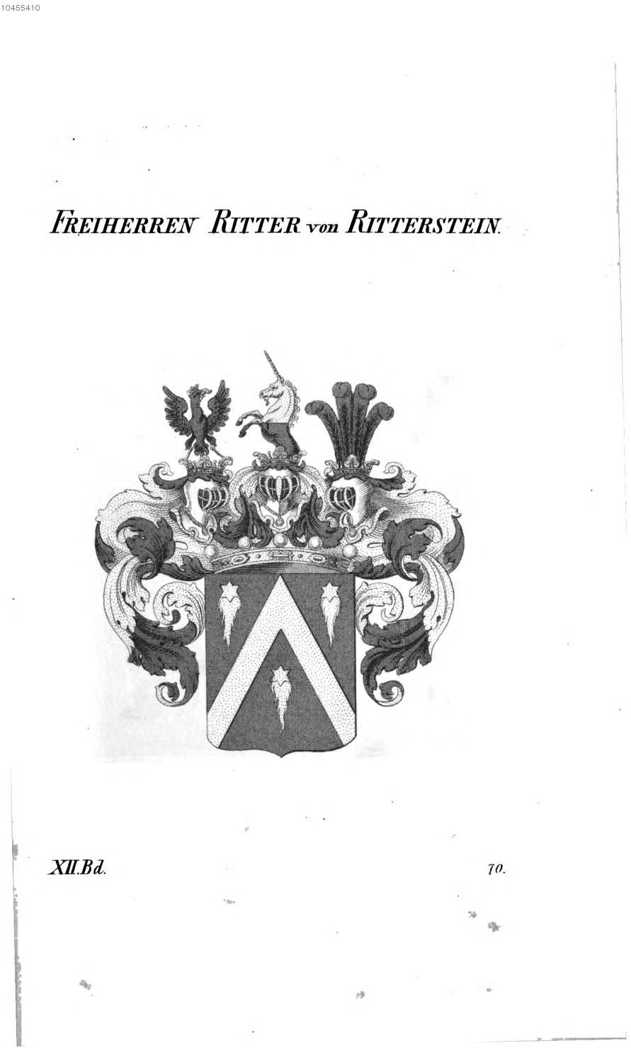 Ritter von Ritterstein — Tyroff オーストリア君主国紋章集の原図