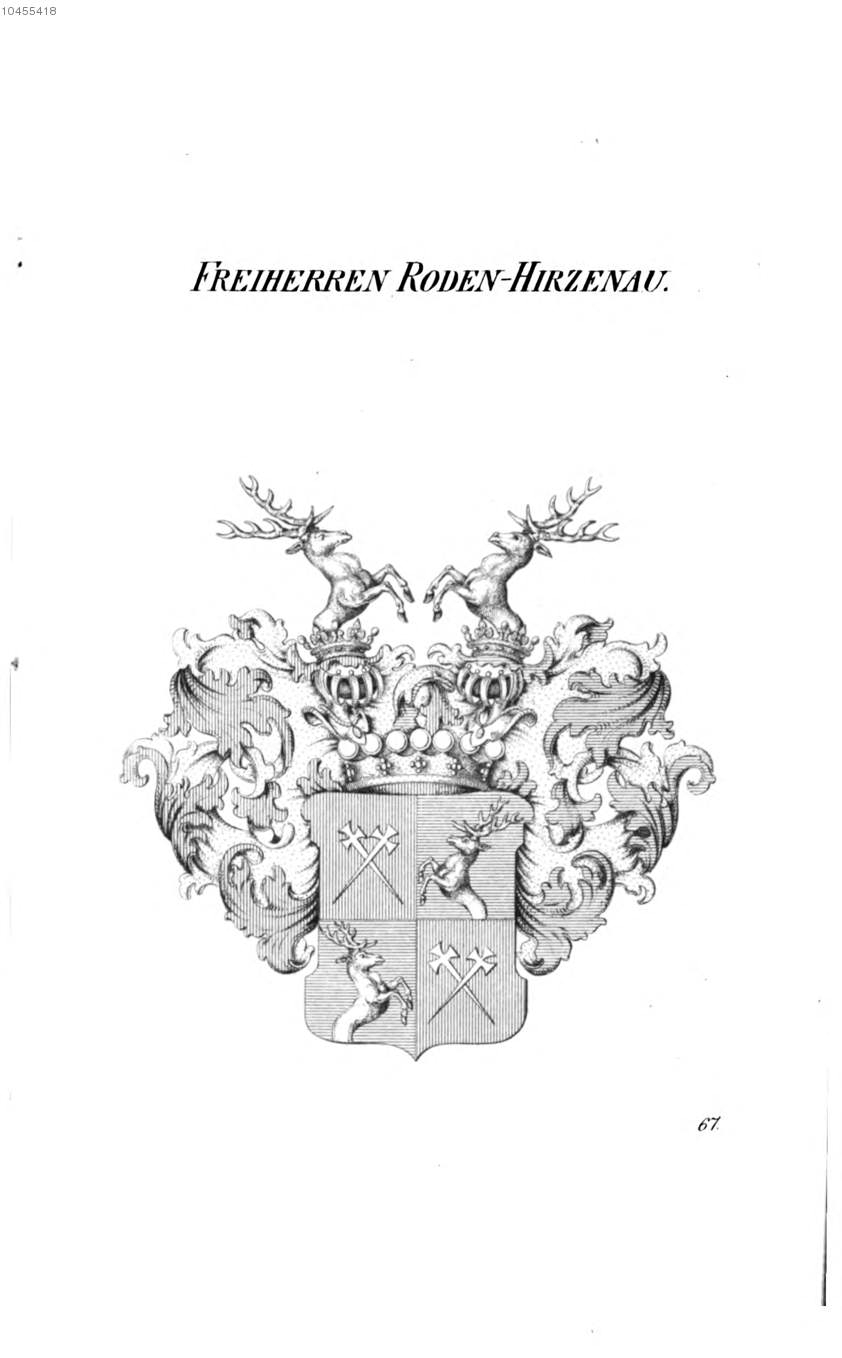 Roden Hirzenau — Tyroff オーストリア君主国紋章集の原図