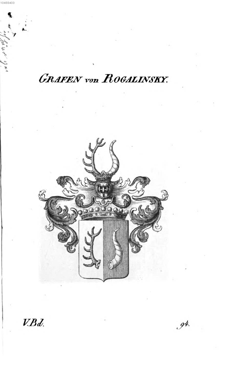 Rogalinsky — Tyroff オーストリア君主国紋章集の原図