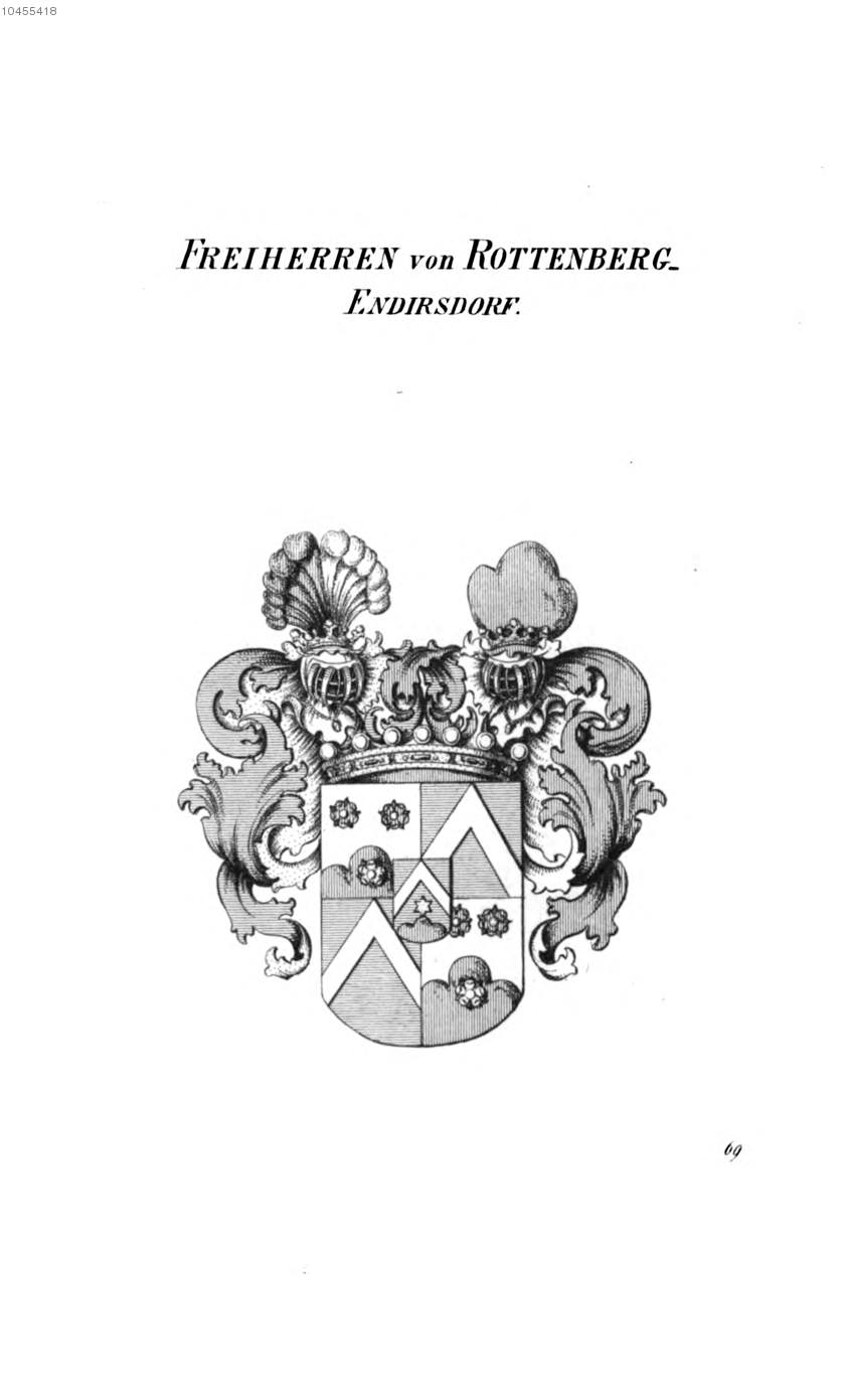 Rottenberg Endirsdorf — Tyroff オーストリア君主国紋章集の原図