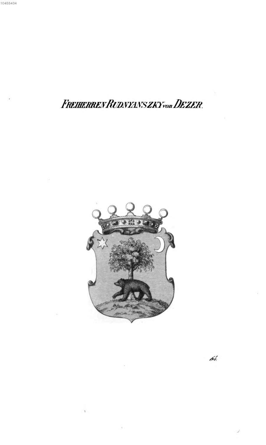 Rudnyanszky von Dezer — Tyroff オーストリア君主国紋章集の原図