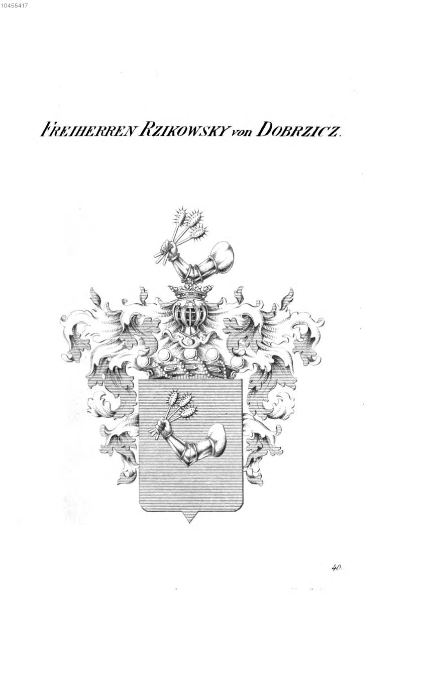 Rzikowsky von Dobrzicz — Tyroff オーストリア君主国紋章集の原図